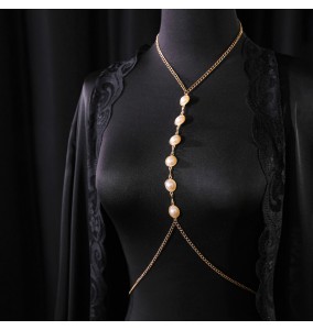 MizzZee - LuxePearl Adjustable Body Chain (Gold)